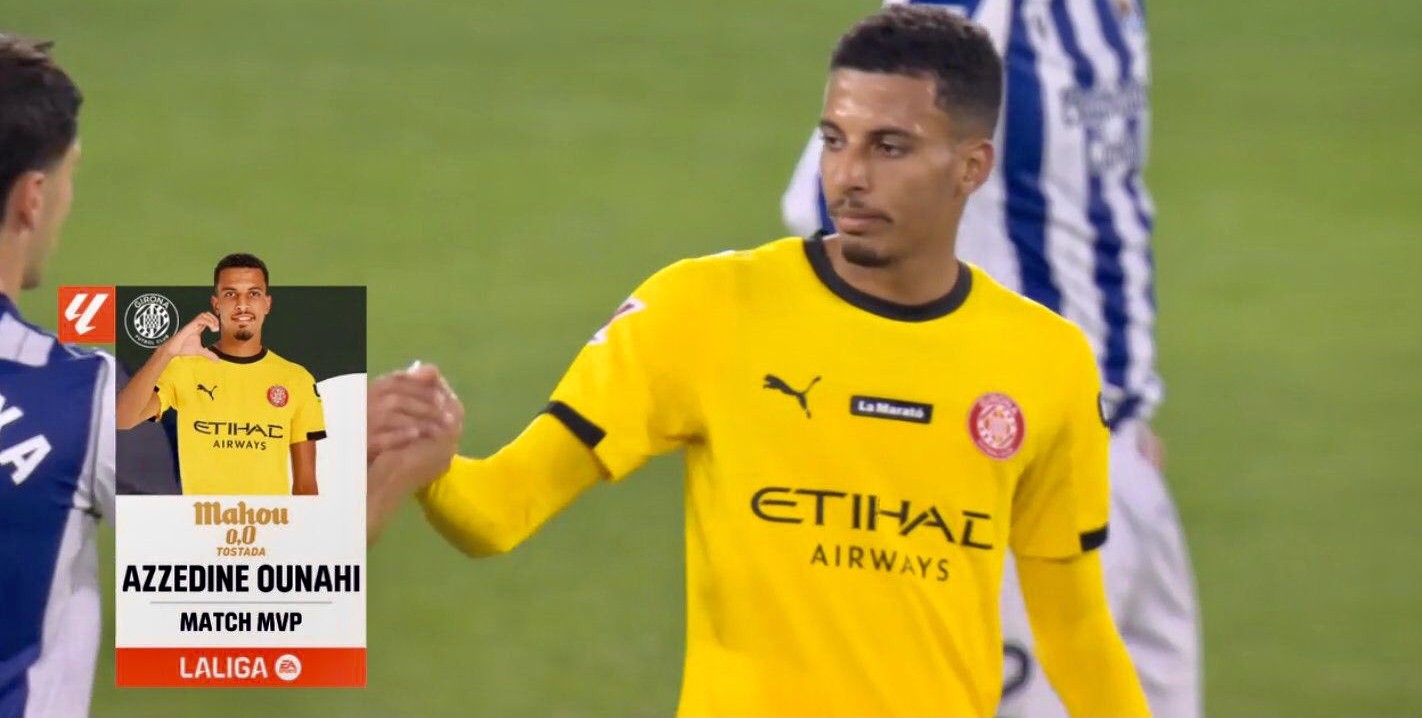 Ounahi, auteur d'une prestation aboutie vendredi soir et d'une passe décisive lors du match Sociédade-Gérone (1-2)  ) a été désigné MVP du match