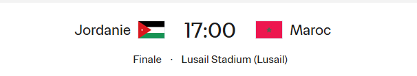 CA FIFA 2025 / Maroc–Jordanie , une finale à suspense en fin d'après-midi ( 17h00)