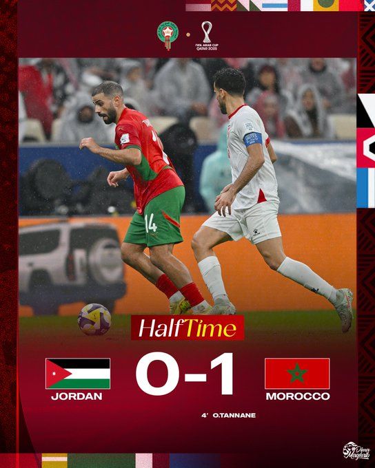Finale de la Coupe arabe : le Maroc logiquement devant à la pause