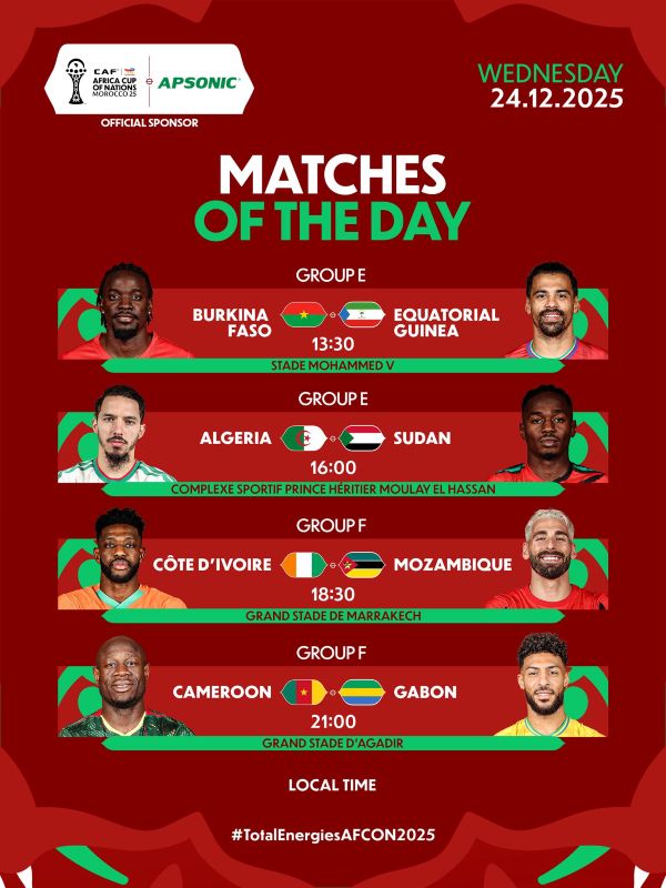 CAN 2025 / J1 : Entrée entre en lice des derniers des cadors