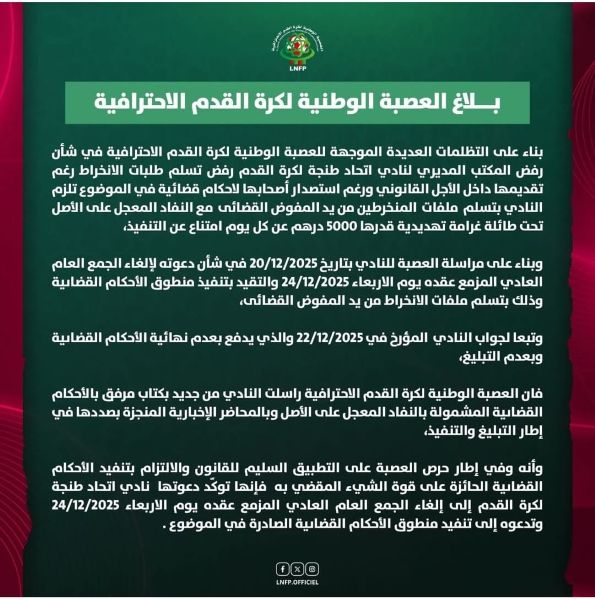 Botola D1 : Bras de fer entre la Ligue et l’IRT