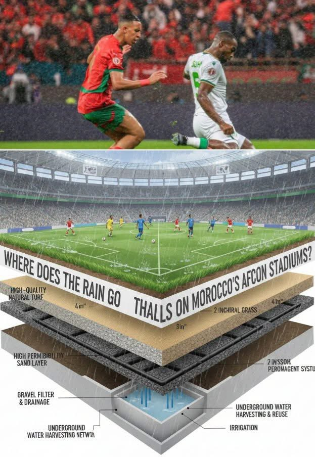 CAN Maroc 25 : Où disparaît la pluie sur les pelouses marocaines de la CAN ?