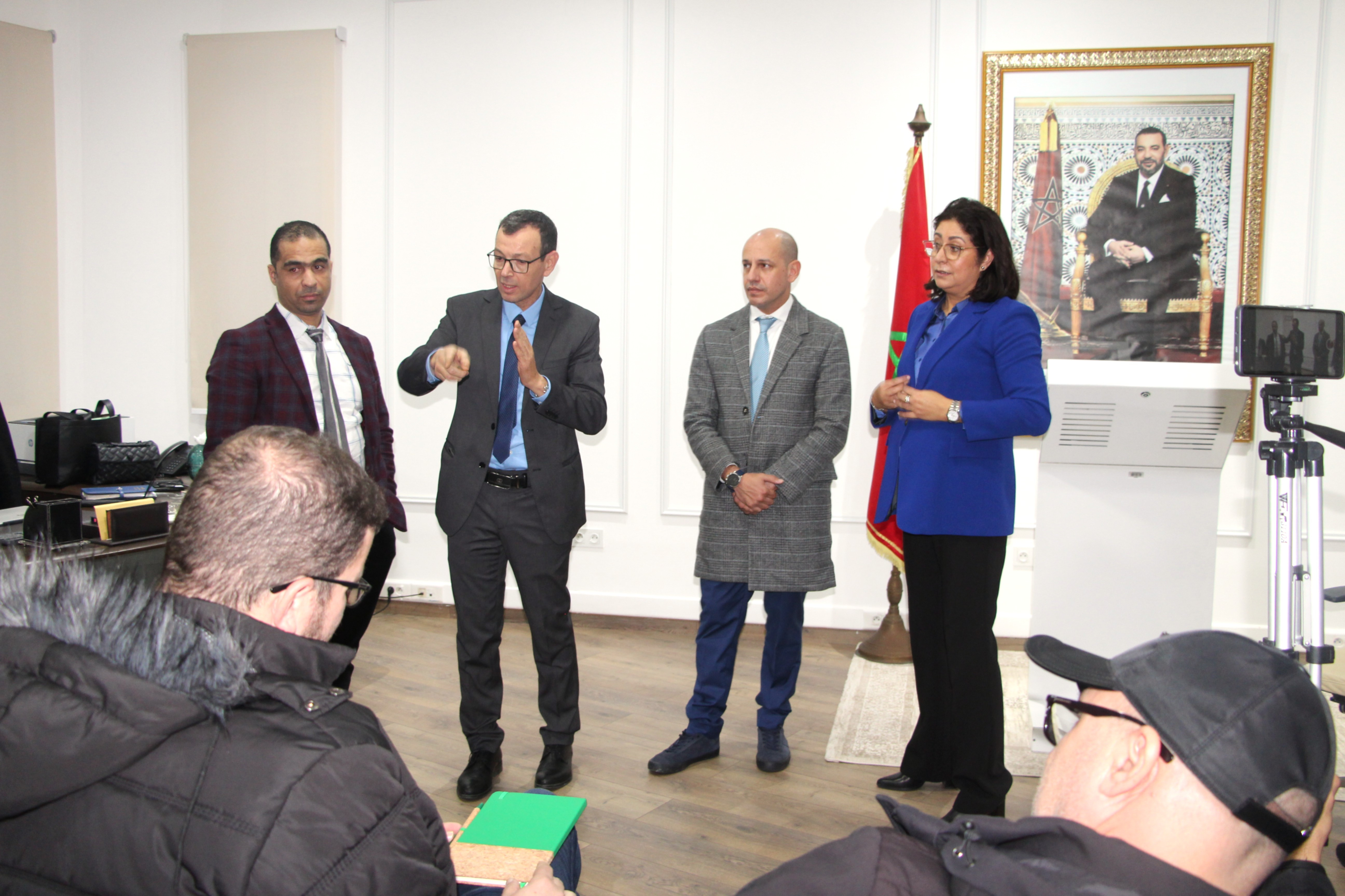 Conférence de presse à l'occasion de la tenue du Conseil d'administration de l'Agence pour l’aménagement du site de la lagune de Marchica. Crédit : MAP.