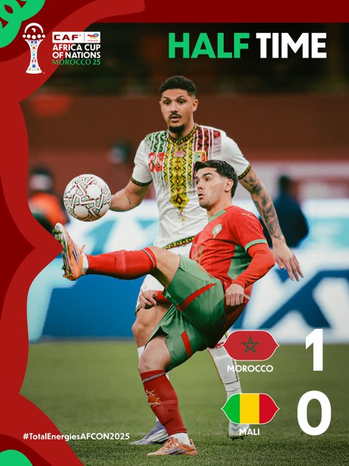 Maroc-Mali: Le Maroc mène à la pause