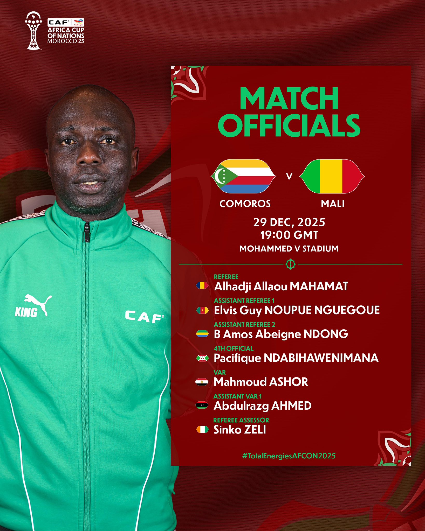 CAN 2025 : Des arbitres sénégalais pour Zambie-Maroc, des Marocains pour Zimbabwe - Afrique du Sud