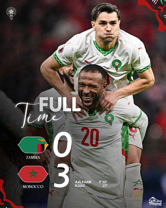 Zambie-Maroc : Les Lions resteront à Rabat pour les huitièmes 