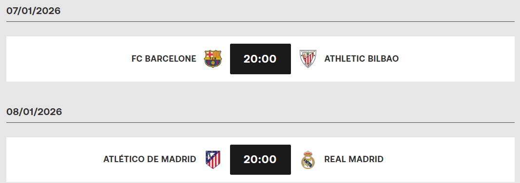 Supercoupe d'Espagne: Vers un potentiel clasico ?