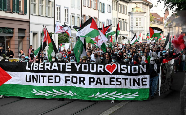 Manifestation à Bâle contre la participation d’Israël à l’Eurovision