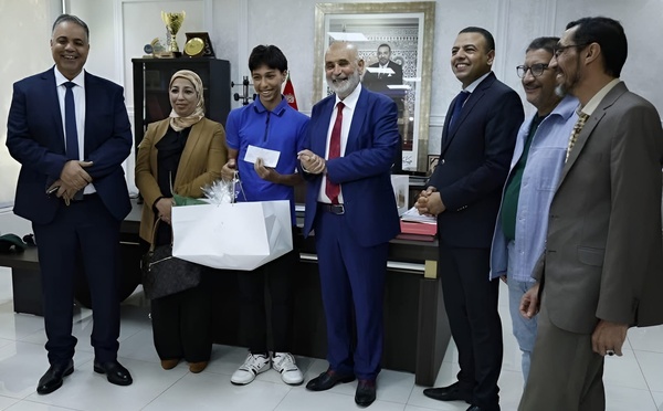 ​L'AREF Casablanca-Settat célèbre le major national du Baccalauréat 2025, Omar El-Hariri avec 19,61/20