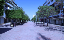 Les rues de Rabat dépeuplées suite à la fermeture des espaces publics.