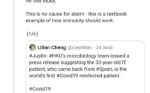 Hong Kong : Un cas de réinfection de la Covid-19 brise le mythe de l’immunité 