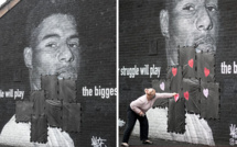 Une fresque murale de Rashford vandalisée par des Hooligans