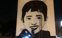 Casablanca / Hay Hassani : Fresque murale en hommage au petit Rayan