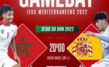 Jeux méditerranéens / Foot U18 : Ce soir, le Maroc face à l’Espagne en match barrage pour une place au second tour (20h00)