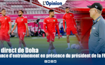 En direct de Doha : Séance d’entrainement en présence du président de la FRMF
