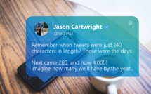Twitter : Pour les plus loquaces, le tweet passera à 4000 caractères
