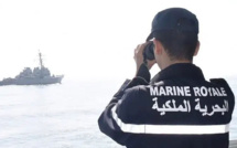 Dakhla: Deux Garde-côtes et un Patrouilleur de Haute Mer de la Marine Royale portent assistance à 124 émigrés subsahariens