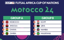 CAN Futsal Rabat 24/CAF:  Classement du groupe A ? Programme du groupe B ?