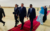 Arrivée de Akhannouch à Nouakchott pour représenter Sa Majesté le Roi à la cérémonie d'investiture du Président mauritanien