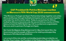 CDM 30: La CAF félicite le Maroc