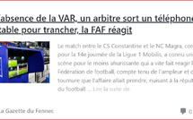 Foot algérien: La VAR n'étant pas utilisée, un arbitre international  a eu recours à un téléphone portable pour se déjuger !!!!