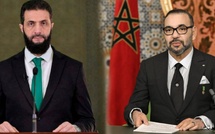 SM le Roi félicite Ahmed Al-Charaa à l'occasion de l'anniversaire de la Fête de l'évacuation