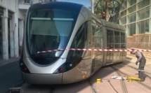 Un tramway déraille près de la gare Rabat-Ville