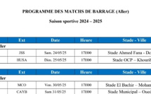 FRMF. Barrages  / Officiel : Le programme de la manche ‘’aller’’ dévoilé
