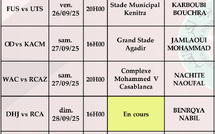 Botola Pro D1 / J3 : Désignation des arbitres
