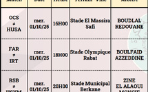 Botola D1 - J3 / Arbitrage : les désignations de mercredi
