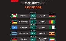 Qualifs. CDM 26 (Zone Afrique) /J9 : Programme du jour