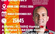 CDM U17 Qatar 25 / Arbitrage : ‘’Argentine vs Belgique’’ sous la direction d’El Fariq épaulé de Nassiri, premier assistant 