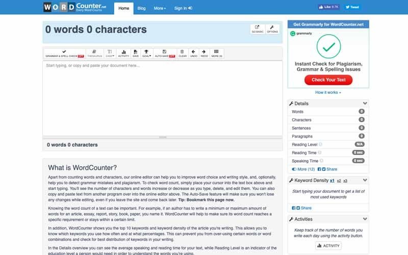 Compteurs de mots et de caractères en ligne  Compteurs de mots et de caractères en ligne
